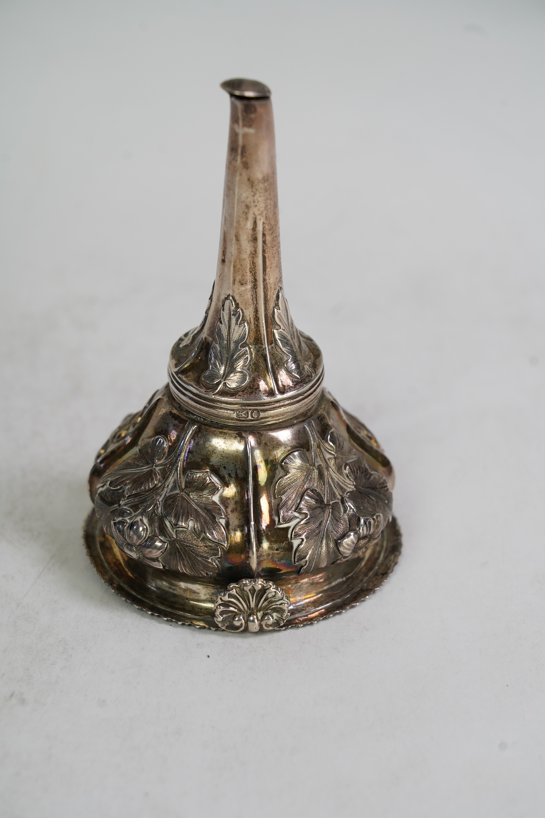 A William IV silver wine funnel, by John Evans II